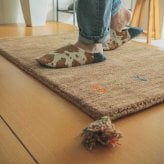 ラグ カーペット マット 玄関 玄関マット おしゃれ 40x60cm シンプルギャッベマット HOT対応 アヤカ 北欧 モダン シンプル デザイン かわいい かっこいい ギャッベ インド製 ホット 床暖 OK 送料無料 手織り 肌触り
