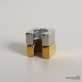 ステンレス メタルイヤーカフ スクエアイヤーカフ 四角 ぷっくり C字 ブロック ゴールド 18KGP シルバー 片耳1点 可愛い シンプル プチプラ 耳の穴不要 痛くない レディース 金属アレルギー対応フェイクピアス ノンホール イヤリング 女性