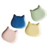 キャットプレート4枚組  ／皿・プレート 食器 キッチン用品 お中元 御中元 ギフト 暑中 残暑 お盆 初盆 新盆 お供 御供 ギフト 2026 送料無料 ギフト プレゼント プチギフト 内祝い 快気祝い 出産祝い 結婚祝い 引出物 新築祝い お返し