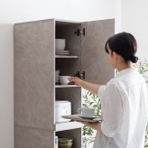 食器棚 キッチン収納 ロータイプ 棚 キッチンラック Topu トープ レンジ台 レンジボード 収納ラック 引き出し スリム 木製 キャビネット スライドトレー カウンター 大型レンジ対応 キャスター付き 幅32 新生活