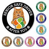 カーサイン 高齢者マーク SENIOR SAFE DRIVER アメリカンボブテイル マグネット 強力 直径13cm 肉球 日本製 車 ステッカー