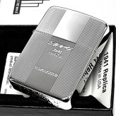 ZIPPO ライター 1941復刻 プレミアムシャイン シルバー 鏡面仕上げ ジッポ ロゴ 両面加工 ストライプ 彫刻 かっこいい 丸角 高級 銀 メンズ おしゃれ ギフト プレゼント