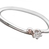 ダイヤモンド リング プラチナ Pt950 合計0.06ct 9.5号 指輪 ピンクダイヤモンド 天然ダイヤ ジュエリー アクセサリー レディース 鑑別カード付