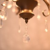 照明 ライト シャンデリア LED電球付き 6灯 茶 ブラウン 簡単取り付け アンティーク シーリング付き オールドブリテン お手軽 天井 エレガント シック おしゃれ 6畳 ダイニング リビング ヨーロピアン か 新築祝い 引越し祝い