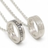 【レーザー刻印対応】【15文字まで刻印◎】ペアネックレス シルバー アクセサリー 名入れ ホワイトダイヤモンド ブラックダイヤモンド ジルコニア エタニティ ペンダント メンズ レディース
