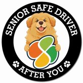 カーサイン 高齢者マーク SENIOR SAFE DRIVER チベタンマスティフ マグネット 強力 直径13cm 肉球 日本製 車 ステッカー