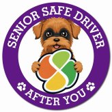 カーサイン 高齢者マーク SENIOR SAFE DRIVER ブリュッセルグリフォン マグネット 強力 直径13cm 肉球 日本製 車 ステッカー