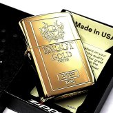 ZIPPO ライター インゴット ゴールド ジッポ 鏡面仕上げ 彫刻 かっこいい 金タンク 高級 金塊 おしゃれ メンズ ギフト プレゼント
