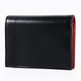 【スペシャルラッピング付き】フェラガモ Salvatore Ferragamo サルヴァトーレフェラガモ 二つ折り財布 小銭入れ付き ウォレット ダブル・ガンチーニ レディース ブラック レッド 220627 770769 001 0770769 折財布