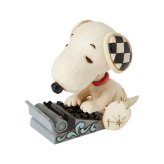 スヌーピー タイピング ミニ 7.6cm | ジムショア ピーナッツ グッズ フィギュア 人形 置物 彫刻 Jim Shore 正規輸入品