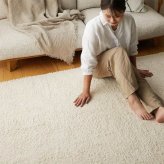 ラグ カーペット 北欧 韓国風 洗える シャギーラグ フリンジ付き おしゃれ 滑り止め付き 絨毯 長方形 オールシーズン 100×150 130×190 190×190 190×240 アイボリー ベージュ ふわふわ ナチュラル リビング 寝室 コットン 新生活