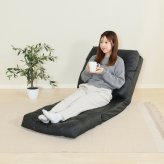 6通り使える座椅子 レザー調 ブラック・モカ 2色展開 フロアチェア リクライニング コンパクト 一人掛け おしゃれ シンプル 新生活 家具 インテリア 不二貿易