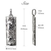 金属アレルギー対応 ペンダントトップ ハワイアンジュエリー 刻印無料 誕生石入れ 純チタン バレルプレート LLサイズ チェーン別売り ステンレスより軽く肌に優しい メンズ レディース プレゼント ハロウィン 【品番：TIP413】