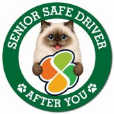 カーサイン 高齢者マーク SENIOR SAFE DRIVER ヒマラヤン マグネット 強力 直径13cm 肉球 日本製 車 ステッカー