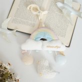 amanoppo あまのっぽ ベビーカーメリー ～アヒルさんとお出かけ～ | ベッドメリー ベビーカートイ クリップ付き 音が鳴る  どうぶつ 動物 あひる ベビーカー バッグ 持ち運び