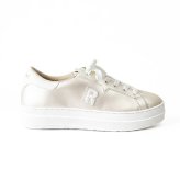 ルコライン スニーカー ルコライン 靴 RUCO LINE RUCO-018BE CALF PU LUX 光沢 ベージュ 合皮 無地 ローカット ファスナー無し ルコライン レディース シューズ パールベージュ RUCO LINE ルコラインスニーカー フラットソール 新作 取扱店 京都 母の日