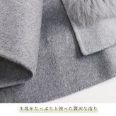 ケープ コート ファー カシミヤ ブレンド ウール 一枚仕立て レディース ブランド Filomo カシミヤ混 ダブルフェイス ポンチョ ジャケット 冬 アウター 秋 大きいサイズ 卒業式 入学式 母 ギフト プレゼント 7F (02000296r)