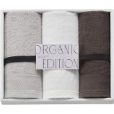 ORGANIC EDITION オーガニックエディション フェイスタオル 3枚セット [26-7521-040] OE1030 日本製 綿100 薄手 乾きやすい 吸水 オーガニックコットン使用 内祝い ギフト 返礼品 日用品