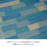 夏ラグ 夏用カーペット い草 畳 自然素材 カーペット ラグ インテリア 夏用 節電 無地 涼しい ブロック調柄 約180×180cm