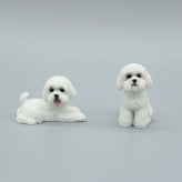 犬 置物 2個セット ミニチュア トイプードル テディ オブジェ 樹脂製 かわいい アニマル 車載 インテリア ダッシュボード 卓上 飾り 小型 デコレーション 雑貨 プレゼント