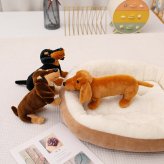 25CM ダックスフント いぬ 犬 ぬいぐるみ リアル 動物 アニマル ふわふわ かわいい 置物 インテリア 子供 おもちゃ ごっこ遊び 誕生日 プレゼント ギフト 癒し