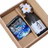 退職 異動 名入れ SXX 酒セット 日本酒 久保田 千寿 純米吟醸 300ml & 琉球ガラス 元祖 美ら海 ロックタンブラー コサージュ付 ギフトBOX入り / プレゼント ギフト 退職 記念 誕生日 還暦 古希 喜寿 傘寿 米寿 緑寿 早寿 長寿 祝い 青 水 緑 選べるカラー