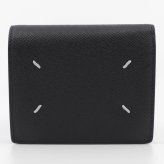 メゾン マルジェラ　Maison Margiela　二つ折り財布　SA3UI0007 P4745 T8103　ブラック　グレインレザー　4ステッチ バイフォールド ウォレット　コンパクト財布　シンプル ミニウォレット