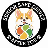カーサイン 高齢者マーク SENIOR SAFE DRIVER コーギー ステッカー シール 直径13cm 肉球 日本製 車