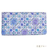 浅草文庫 友禅染 かぶせ 長財布 花菱 WA-4 花菱 柄 江戸小紋 カブセ 財布 フラップ 文庫革 送料無料 レザー 牛革 レディース ギフト プレゼント