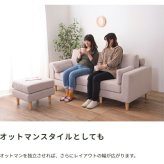 ソファ 座椅子 カウチ 3P 2P 肘掛け オットマン 3人掛け 2人掛け ー シンプル 大きめ sofa 布地 組合せ自由 リビング ダイニング