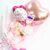 キャンディー バルーンフラワー ブーケ 花 プレゼント 卒業 卒園 造花 ギフト くすみカラー ピンク 水色 誕生日 女性 祖母 女友達 退職祝い 結婚記念日 母の日 両親 子供会 発表会 推し活 推しカラー カスタム 送別会 歓迎会 送料無料（一部地域除外）