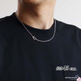 シルバー925 あずきチェーン シルバーチェーン 純銀 ネックレスチェーン 45cm 50cm 60cm フック 外れにくい 4面カット 小豆チェーン アズキ