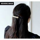 アレクサンドル ドゥ パリ バレッタ レディース ブランド ALEXANDRE DE PARIS ペルル 人工真珠 AA6-16919-05-W べっ甲 ヘアアクセサリー