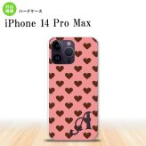 iPhone14 ProMax iPhone14 Pro Max スマホケース 背面ケース ハードケース ハート B ピンク +アルファベット 2022年 9月発売 nk-i14pm-173i