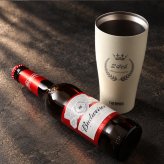 【名入れ ビール 】バドワイザー＆サーモスセット タンブラー 真空断熱 マグカップ 名入れ 名前入り オリジナル ギフト 彫刻 プレゼント ビール ハイボールカップ