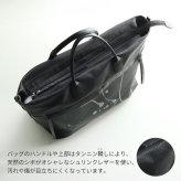 本革 メンズ トートバッグ カーフスキン ペイント デザイン クロコダイル 使用 HALEINE A4 対応 15リットル 牛革 2way 斜め掛け ショルダーバッグ 軽量 大容量 子牛 鰐革 プレゼント ギフト 4FB(07000662r)