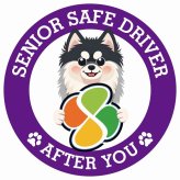 カーサイン 高齢者マーク SENIOR SAFE DRIVER ポンスキー ステッカー シール 直径13cm 肉球 日本製 車