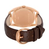 グッチ 腕時計 レディース ホースビット 1本限り 34.5mm ブラウン レザー ローズゴールド クオーツ GUCCI HORSEBIT スイス製 サファイアガラス プレゼント ギフト 成人 卒業 入学