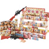 ノーブランド お菓子射的チャレンジ100 [26-0549-011] ６９２３ イベント お祭り お菓子 詰め合わせ 射的 ゲーム 玩具 おもちゃ 子ども 景品 プレゼント ギフト 催事