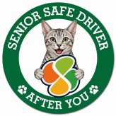 カーサイン 高齢者マーク SENIOR SAFE DRIVER エジプシャンマウ マグネット 強力 直径13cm 肉球 日本製 車 ステッカー
