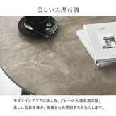 ダイニング3点セット テーブル チェア2脚 幅88 奥行88 高さ72 大理石調 グレー ファブリック チェア 北欧 モダン おしゃれ ブラック アイアン脚 リビング 食卓 家具 カフェ風 組立式 新生活 コンパクト 高耐久