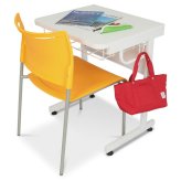 デスク チェア 法人宛限定 ホワイト学習用 W600 D500 H700 スクール 研修 スタディ 学習机 学習 進学 塾 学校 生徒 セミナー オフィス パーソナル 横幅 60cm 奥行 50cm 高さ 70cm ホワイト 新生活