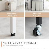 食器棚 ゴミ箱収納付き レンジ台 ゴミ箱上ラック 電子レンジラック キッチン収納 レンジボード 引き出し スライドトレー スライドテーブル カウンター コンセント付き 2口 ゴミ箱収納 スチールラック オーブントースター：