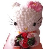 プロポーズ 恋人 彼女 キティ ミニローズ ソープフラワーバラ花束入りギフト ケース付き　