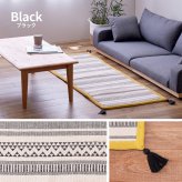 ラグ カーペット インド綿 テラ 約63×170cm ふっくら 厚手 防音 ボンディング マット