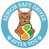 カーサイン 高齢者マーク SENIOR SAFE DRIVER オシキャット ステッカー シール 直径13cm 肉球 日本製 車