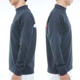 トミーヒルフィガー ゴルフ メンズ 針抜きジャガード フラッグモックシャツ TOMMY HILFIGER THMA661 2026年秋冬モデル お誕生日祝い お祝い 記念品 お父さん 父の日 彼氏 男性 30代 40代 50代 60代  還暦祝い 敬老の日 人気プレゼント プレゼント