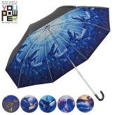 ラッセン 折りたたみ傘 日傘 雨傘 晴雨兼用 遮光 CL-03501 傘 UVカット 雨傘 紫外線対策 イルカ 海 アート 折り畳み クリスチャン・リース・ラッセン