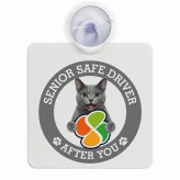 カーサイン 高齢者マーク SENIOR SAFE DRIVER コラット 車内用 吸盤タイプ 収れん火災防止タイプ 肉球 日本製 車 ステッカー