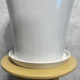 植木鉢 おしゃれ 大型 陶器 13号 受け皿付き セット KONTON コントン WYモダン マット釉 白 ホワイト L 直径40cm 底穴あり 室内 観葉植物 丸型 ラウンド 広口 モダン ナチュラル インテリア リビング オフィス 店舗 ホテル 半磁器 セラミック 焼き物 フロアポット WY-15MW13P